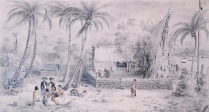 Native village in Tahiti, c.1841-48