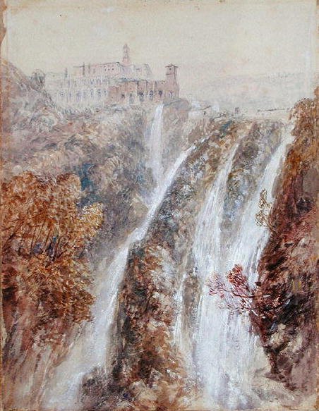 Landscape with a waterfall