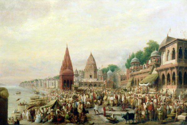 A View of Dasaswanadh Ghat, Benares, during the Dassera Festival