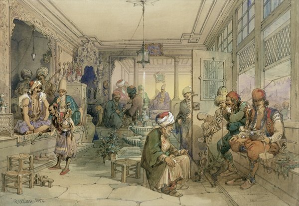 A Coffee House, Constantinople, 1854