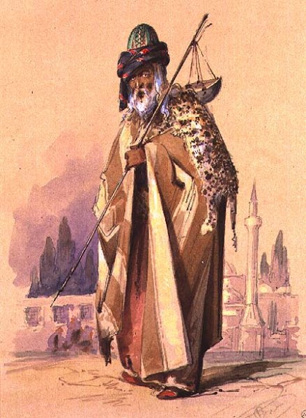 A Dervish with leopard skin, c.1855