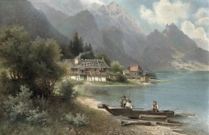 Landscape at Lake Kochelsee, Bavaria