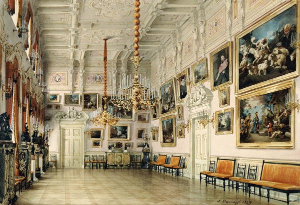 The Dance hall in at Count Bezborodkos House, St. Petersburg, 1849