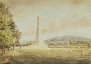 Cricket in Phoenix Park, Dublin, c.1835