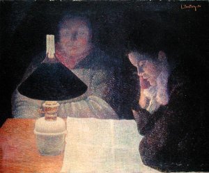 Reading under the Lamp, 1890