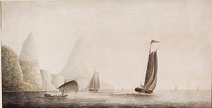 Shipping Slaves off the Pitons, St. Lucia, c.1771-76