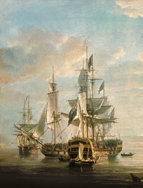 Nelsons Flagships at Anchor, 1807