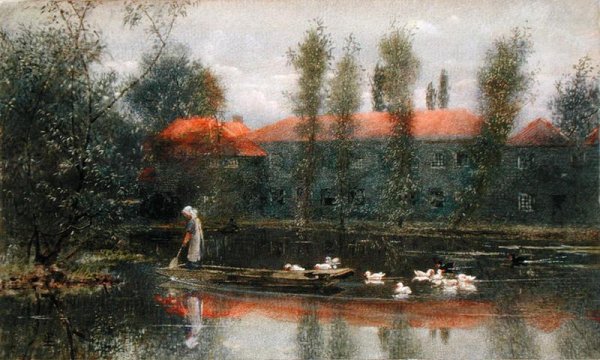 The Pond of William Morris Works at Merton Abbey