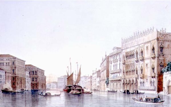 The Grand Canal and the Ca dOro, Venice, engraved by Lefevre