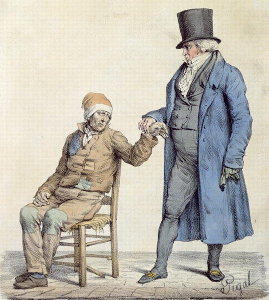 You are Fine, depiction of the poor mans doctor, engraved by Langlume fl.1822-24 1825