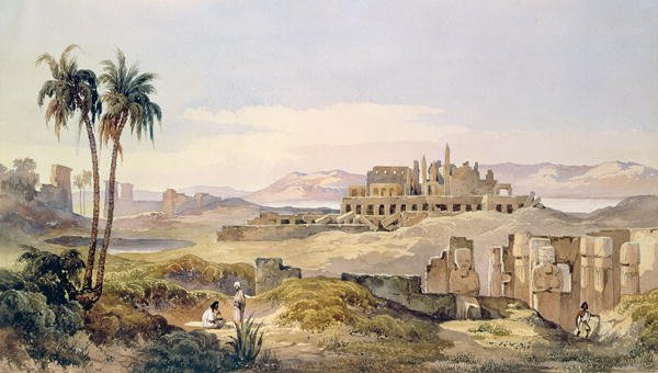 View of the Ruins of Karnak in Egypt