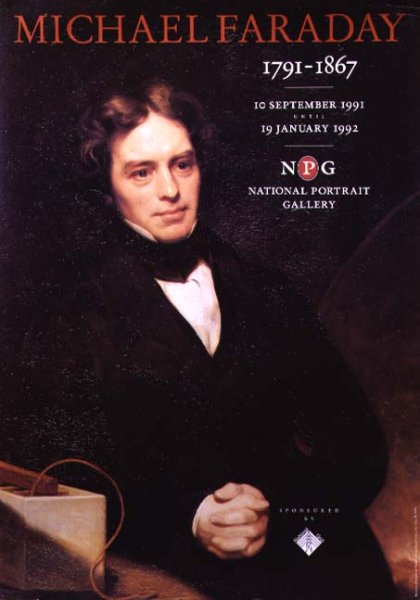 Poster for the National Portrait Gallery Michael Faraday exhibition