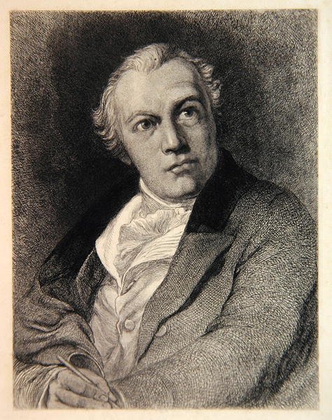 Portrait of William Blake, engraved by William Bell Scott 1811-90