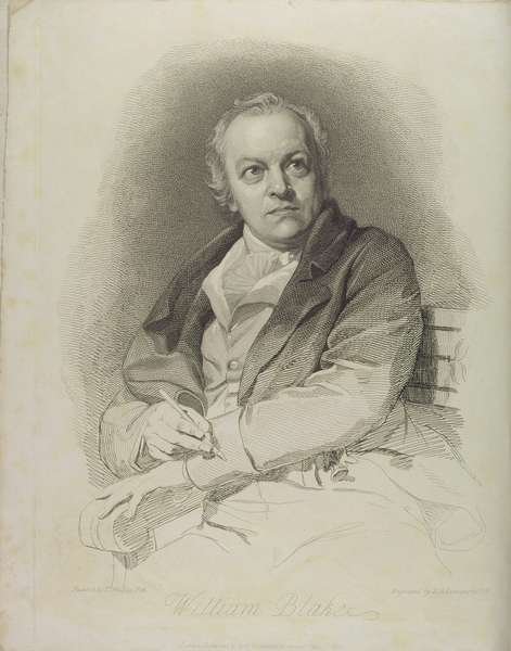 Portrait of William Blake, frontispiece from The Grave, A Poem by William Blake 1757-1827 engraved by Luigi Schiavonetti 1765-1810 1808