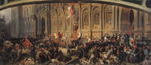 Alphonse de Lamartine 1790-1869 Rejecting the Red Flag at the Hotel-de-Ville, Paris, 25th February 1848