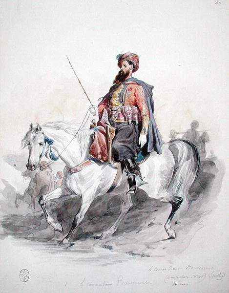 Spahi Commander Bouscarente at Muzayah, from Album Afrique 1835-45, 1840