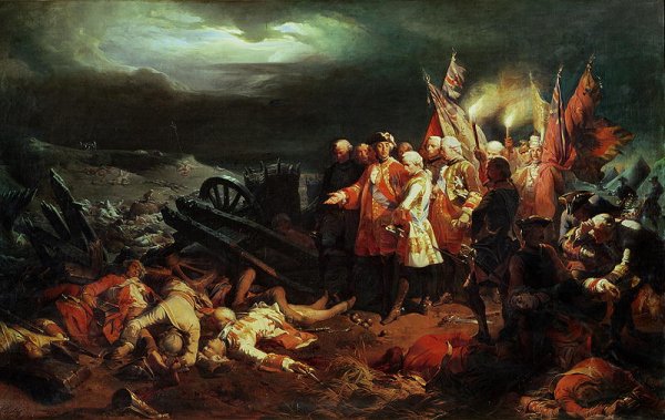 Louis XV 1710-74 Visiting the Field of Battle at Fontenoy in May 1745