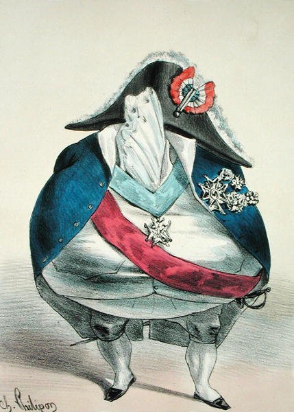 The Happy Medium, caricature of Louis-Philippe 1773-1850