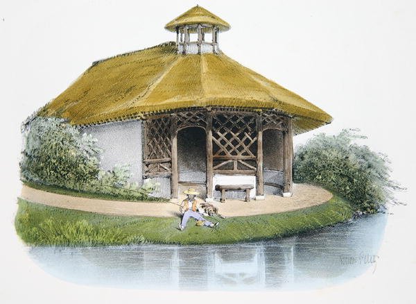 Rustic pavilion, illustration from Habitations Champetres published Paris, c.1895