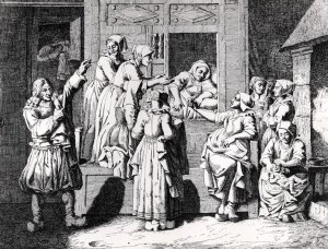 The New Mother, from Galerie des moeurs, usages et costumes des Bretons de lArmorique, 1808