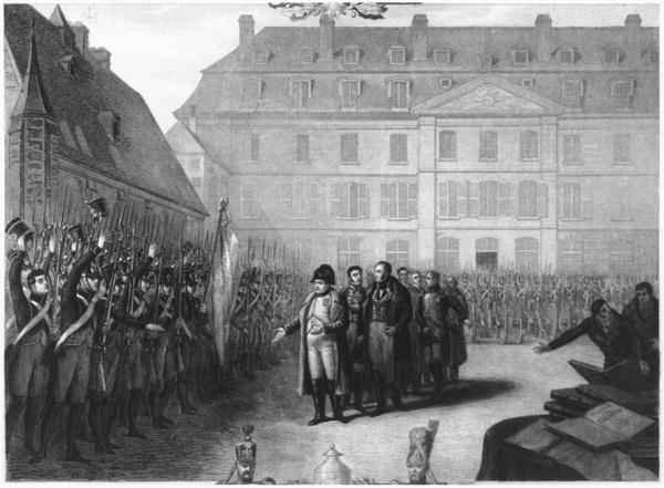 Napoleon 1769-1821 visiting the Ecole Polytechnique on 25th April 1815