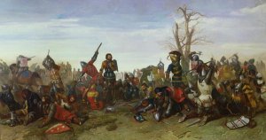 The Battle of Trente in 1350, 1857