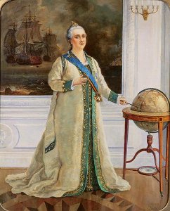 Empress Catherine II 1729-96 in naval full dress, 1898