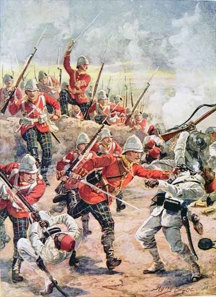 Storming the Trenches, illustration from Glorious Battles of English History by Major C.H. Wylly, 1920s