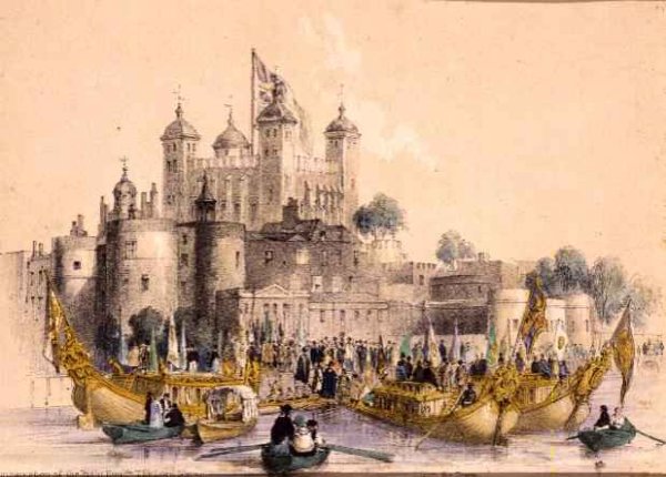 Embarkation of the Right Hon. the Lord Mayor at the Tower of London