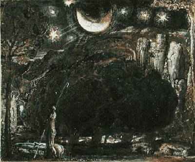 A Shepherd and his Flock under the Moon and Stars, c.1827