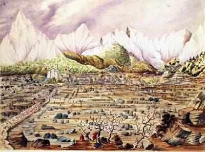 Invasion of Tibet by the Nepalese in the Town of Keerung off the left or eastern bank of the BooriGurudee River May 1855