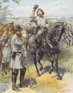 General Pickett taking the order to charge from General Longstreet Battle of Gettysburg 3rd July 1863