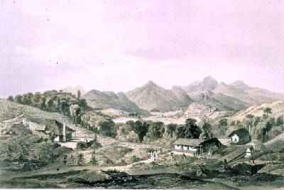 Peacock Hill Coffee Estate with Gampola in the distance Ceylon 1864