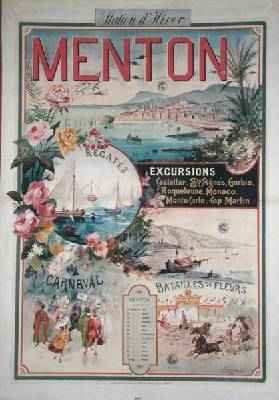 Poster advertising Menton as a Winter Resort