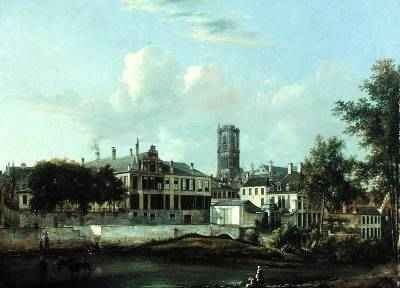 View of the Schelde and the Sint Baafskathedraal Ghent 1819