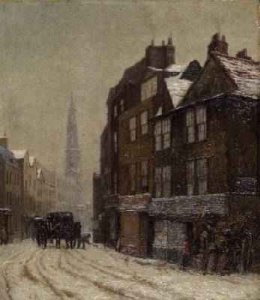 Drury Court with the Church of St MaryleStrand 1880