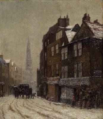 Drury Court with the Church of St MaryleStrand 1880