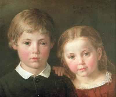 Benno six years and Elna four years 1864