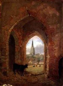 View through the Archway of the Cow Tower Norwich