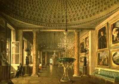 The Picture Gallery in the Stroganov Palace St Petersburg 1832