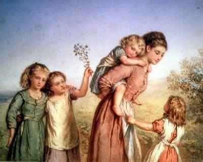 A Mother with her Children 1870