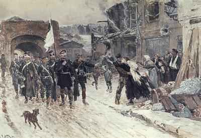 The Entrance into Belfort of the German Commander Bearing the Flag of Truce 4th November 1870 1884