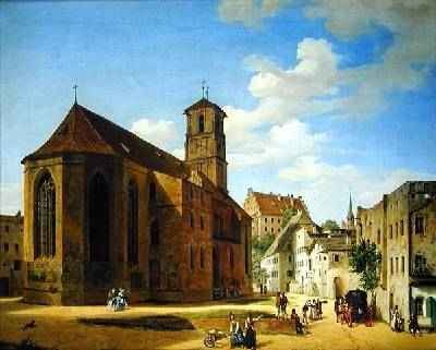 The Church Square in Wasserburg am Inn 1838