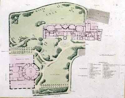 The Plan of the Royal Pavilion as completed by Nash in 1822 from Views of the Royal Pavilion Brighton