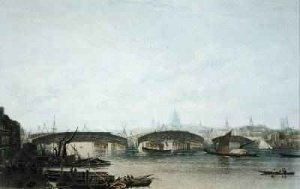 A View of the Southwark Bridge as it appeared in May 1818