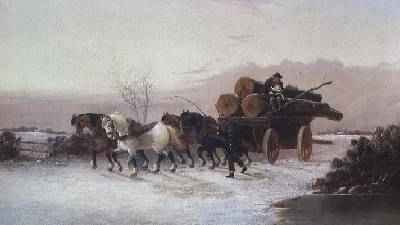 Timber Waggon in the Snow