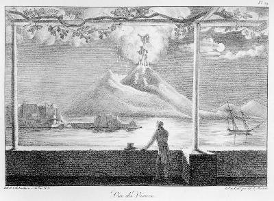 View of Vesuvius from Receuil des cartes et des vues du voyage en Amerique en Italie en Sicile et en Egypt fait pendant les annees 1816-21