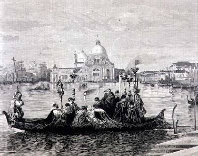 A Burial in Venice from the painting Going to the Campo Santo