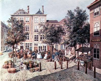 The little vegetable market in Haag