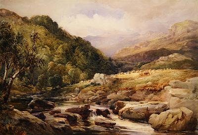 Landscape with Stream and Haymakers